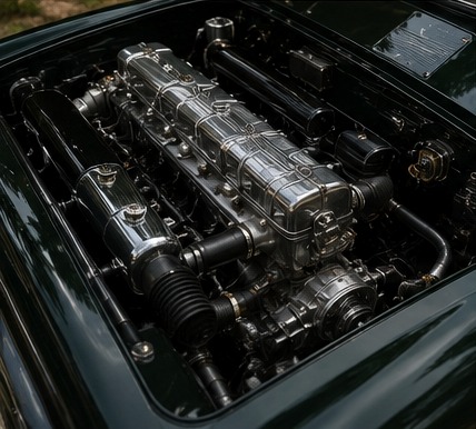 Motorraum als Beispiel für technische Dokumentation