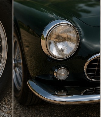 Frontdetail mit Scheinwerfer und Chrom